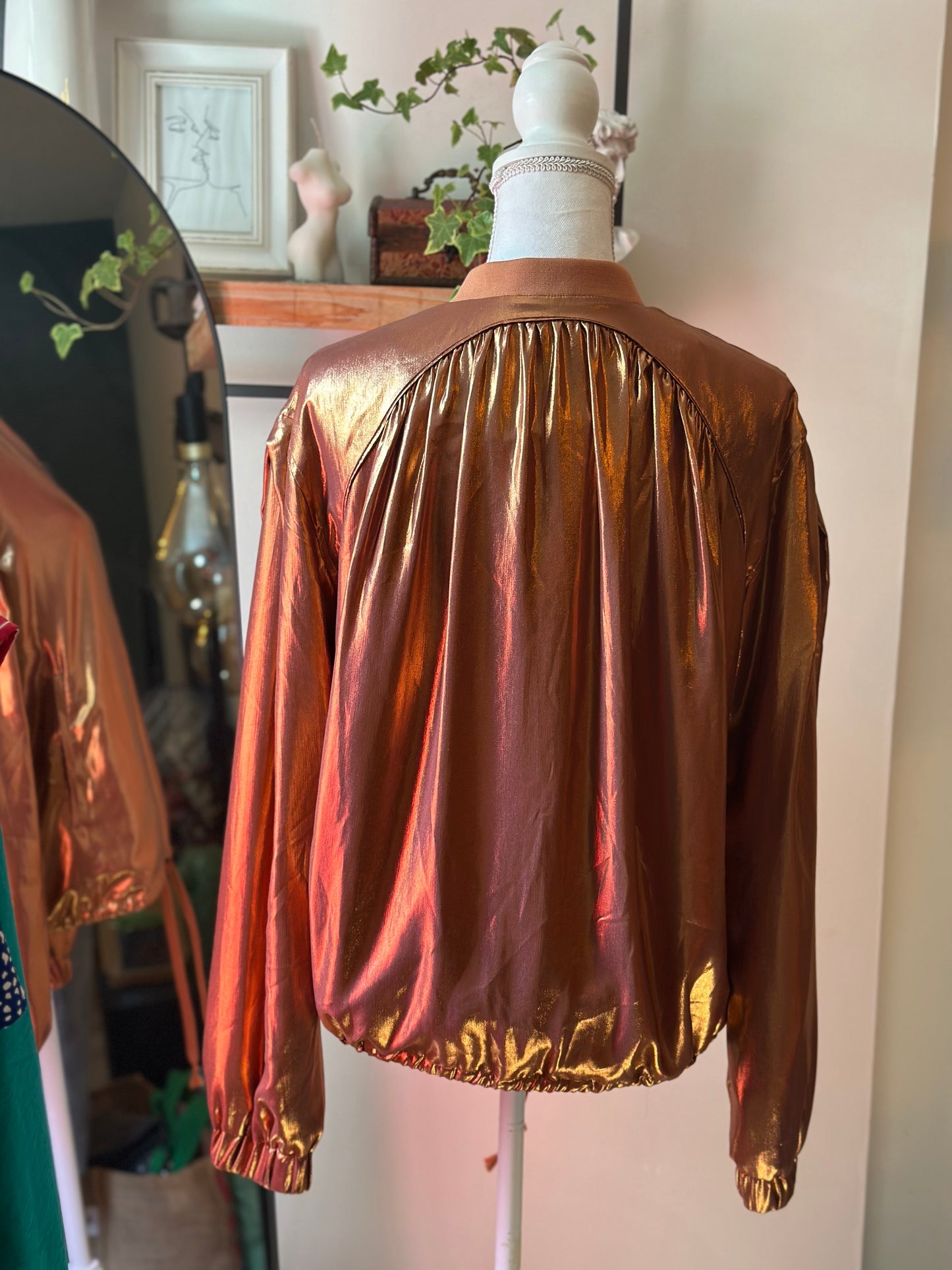 Veste bomber cuivre doré T.38