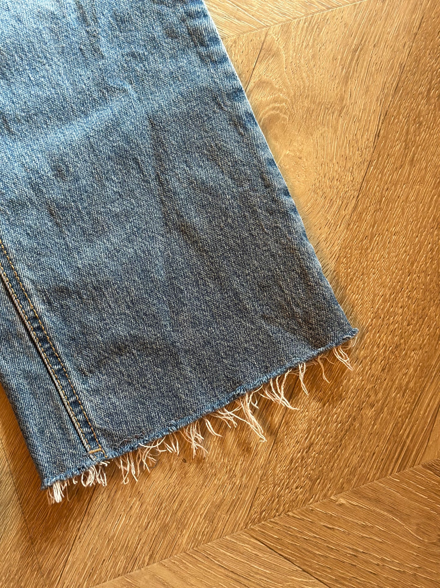 Jean droit cropped denim T.36