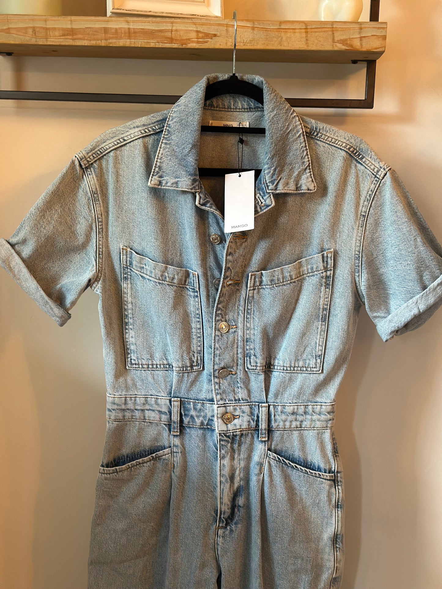 Combinaison en jean bleu neuve T.34