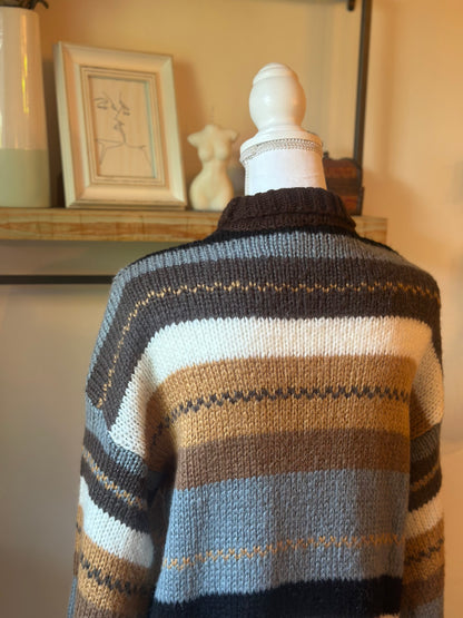 Pull rayé en laine T.38/40