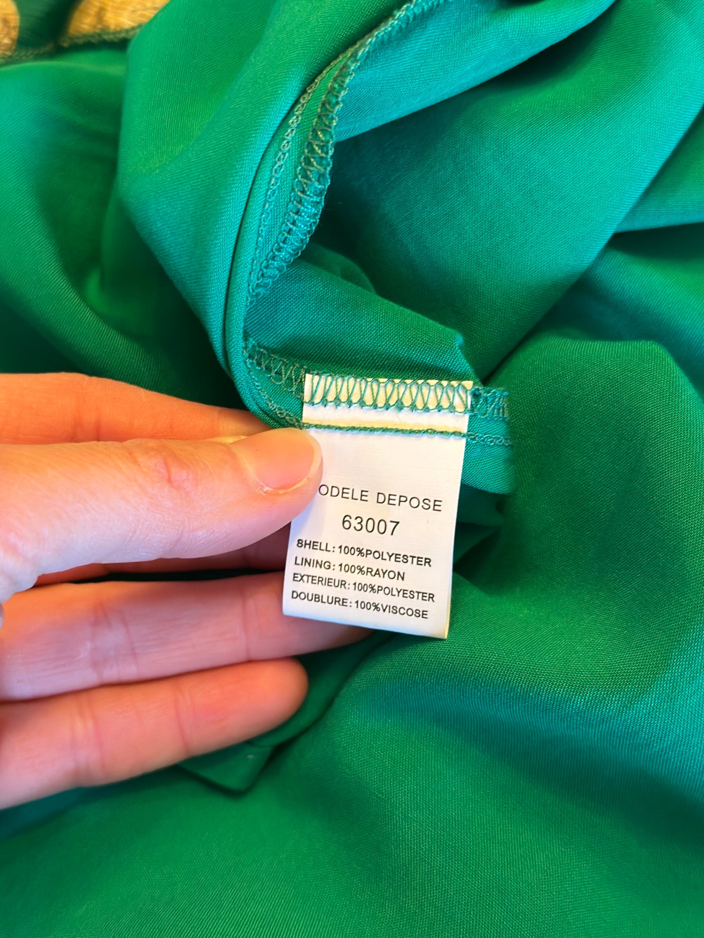 Robe portefeuille imprimé cachemire vert T.36 neuf avec étiquette