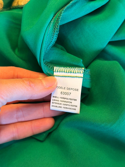 Robe portefeuille imprimé cachemire vert T.36 neuf avec étiquette