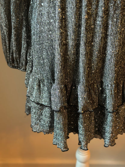 Robe de fête à sequins argentés T.38