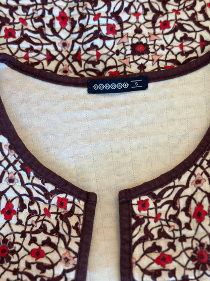 Veste matelassée imprimé graphique en coton T.36