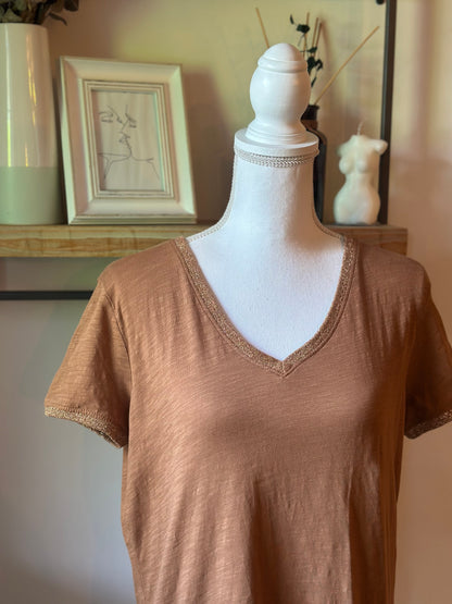 T-shirt Sora camel irisé – Taille M