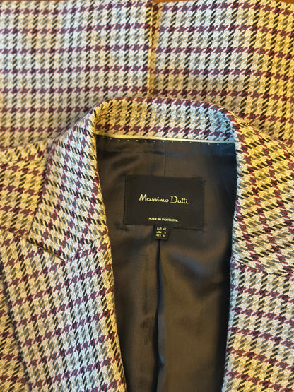 Veste blazer à carreaux pied-de-poule T.38