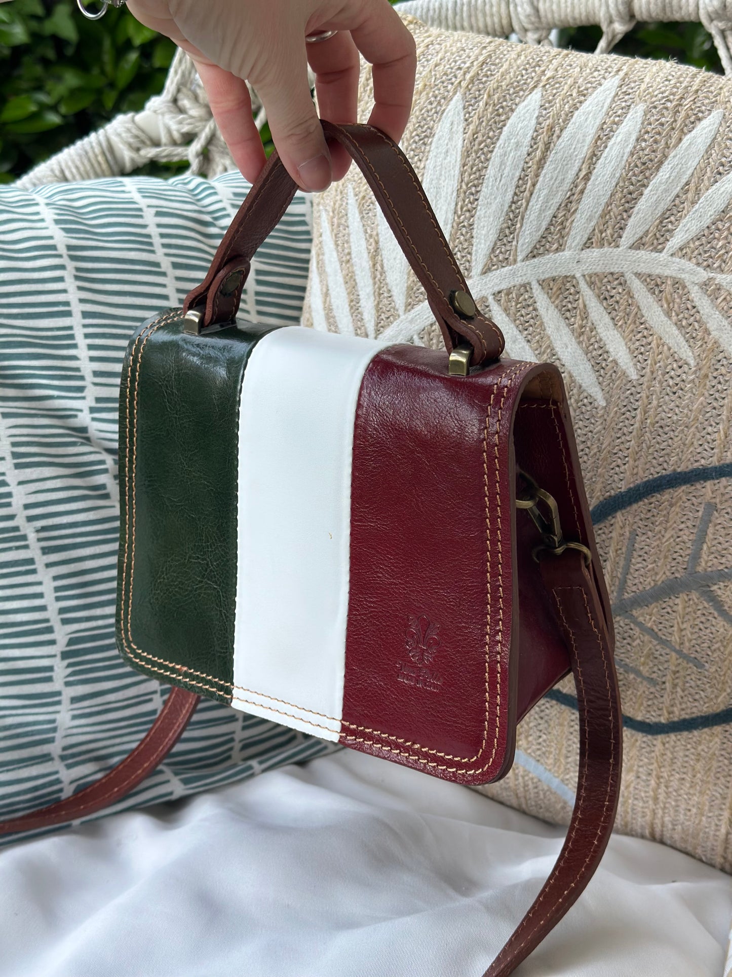 Sac à main cuir Italie noir – bandoulière ajustable neuf