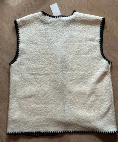 Gilet sans manches bouclette T.U - neuf