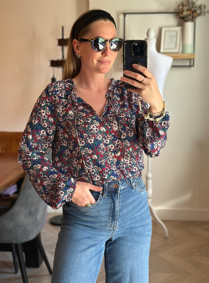 Blouse fluide imprimé fleuri T.38