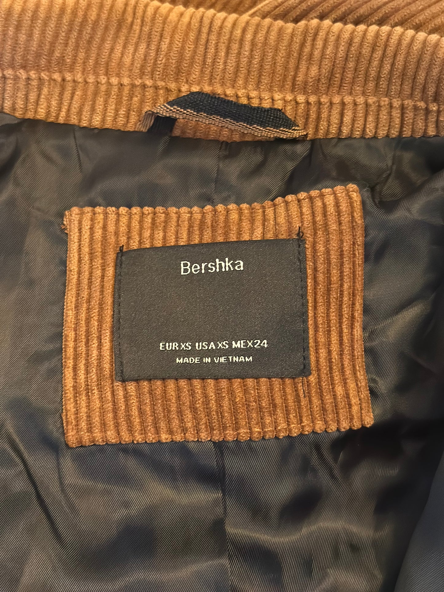 Blazer en velours côtelé camel T.34