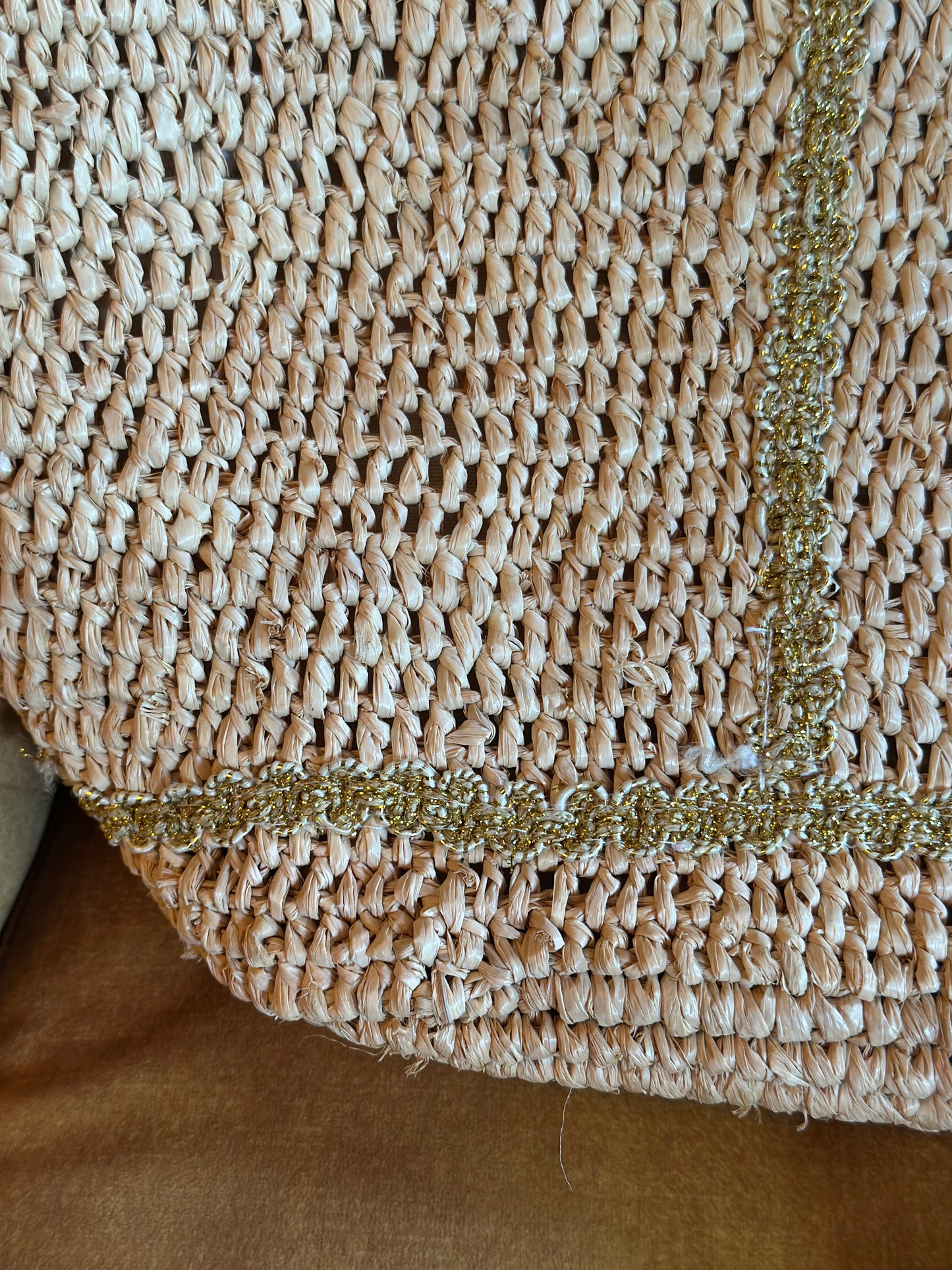 Sac en raphia fait main Madagascar – cuir