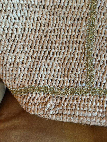 Sac en raphia fait main Madagascar – cuir