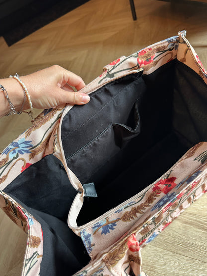 Grand sac cabas à fleurs