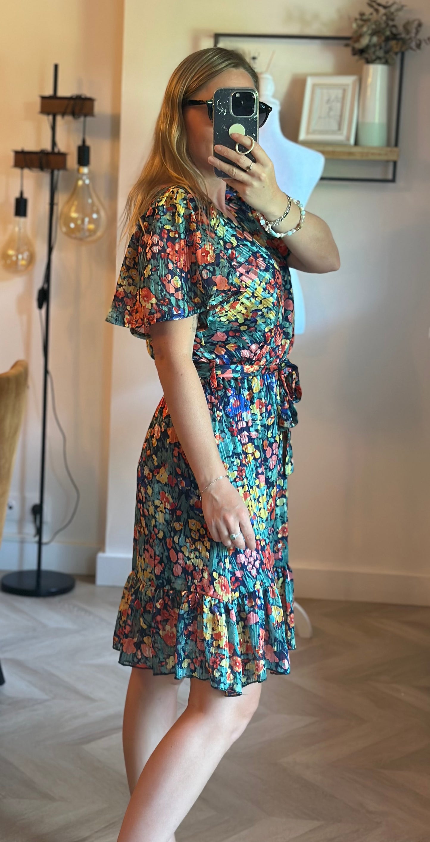 Robe fleurie multicolore T.36/38