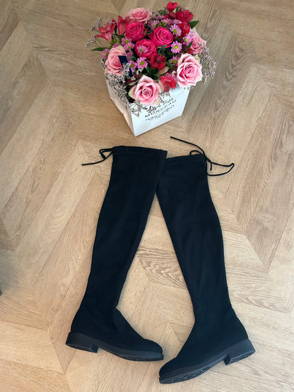 Cuissardes effet velours noir Besson neuf P.36