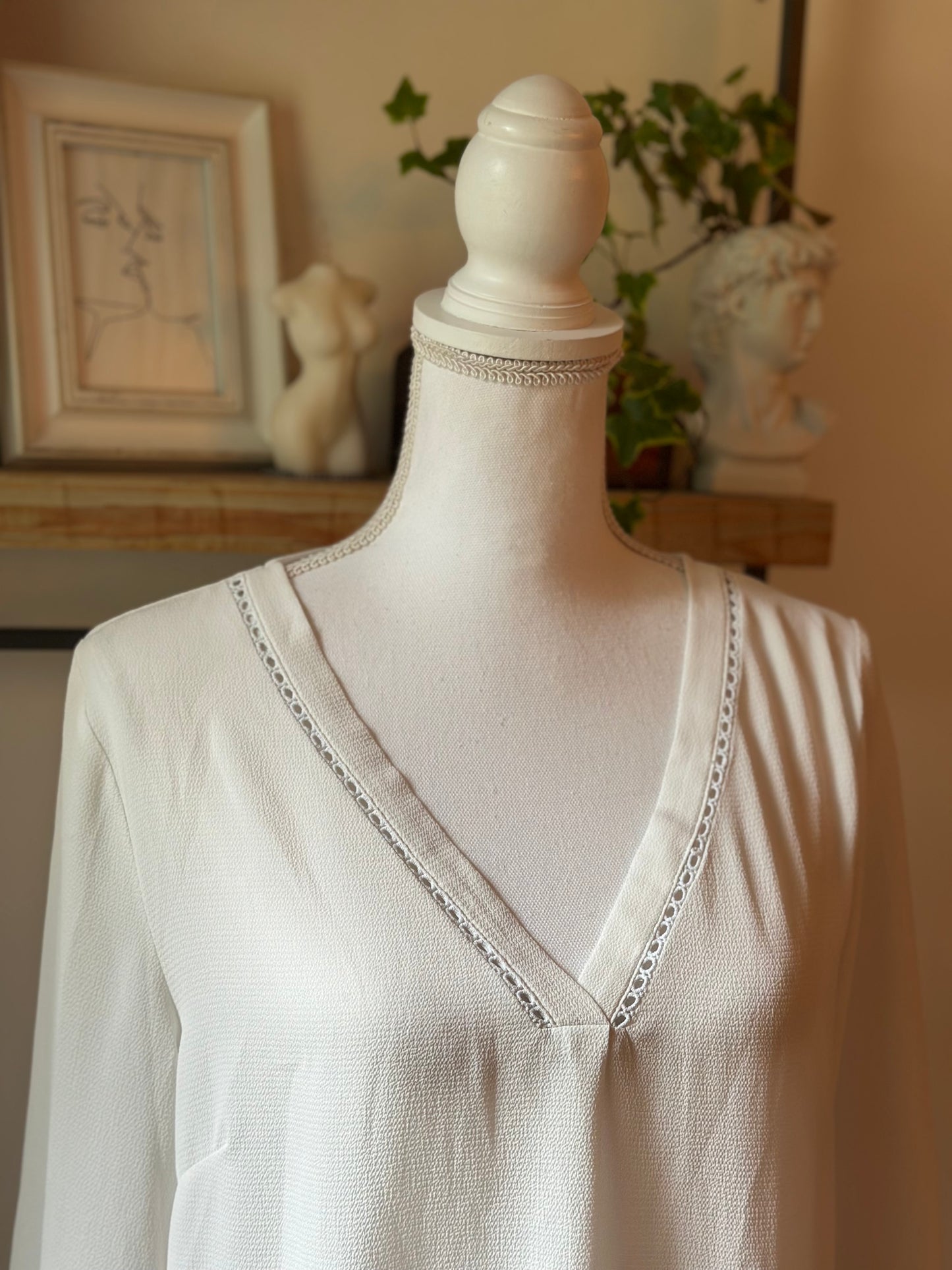 Blouse unie ivoire T.40