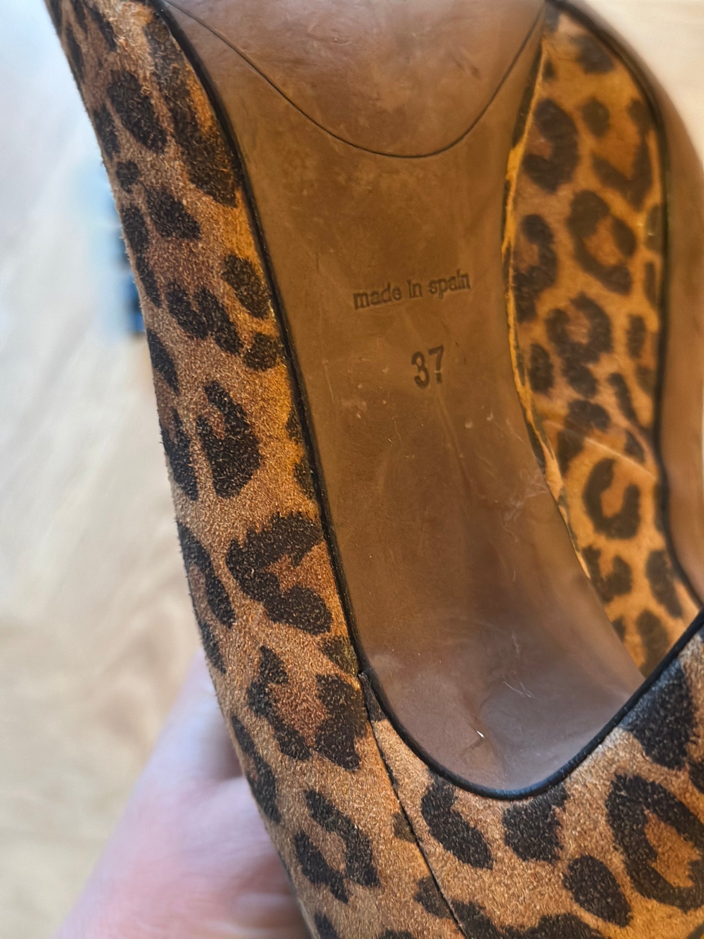 Escarpins léopard en cuir P.37