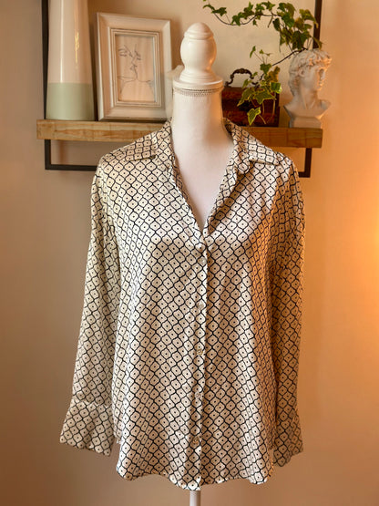 Chemise fluide à motifs géométriques T.34/36 oversize