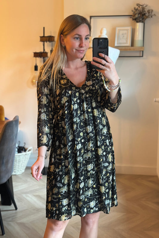 Robe fluide imprimé fleurs T.38