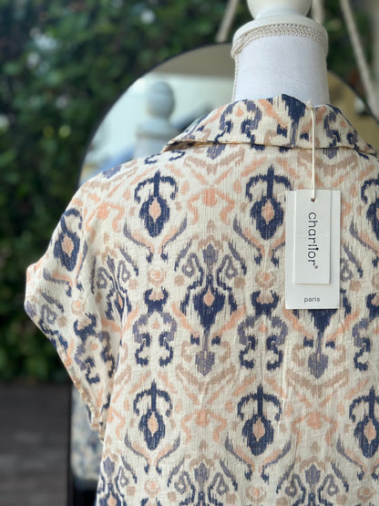 Chemise imprimé bohème oversize - Neuve avec étiquette T.36/38