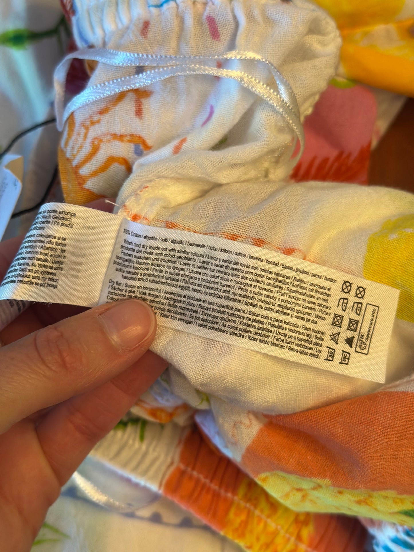 Pantalon large imprimé tropical, Neuf T.34/36
