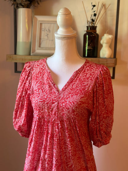 Robe bohème imprimée en coton T.36/38