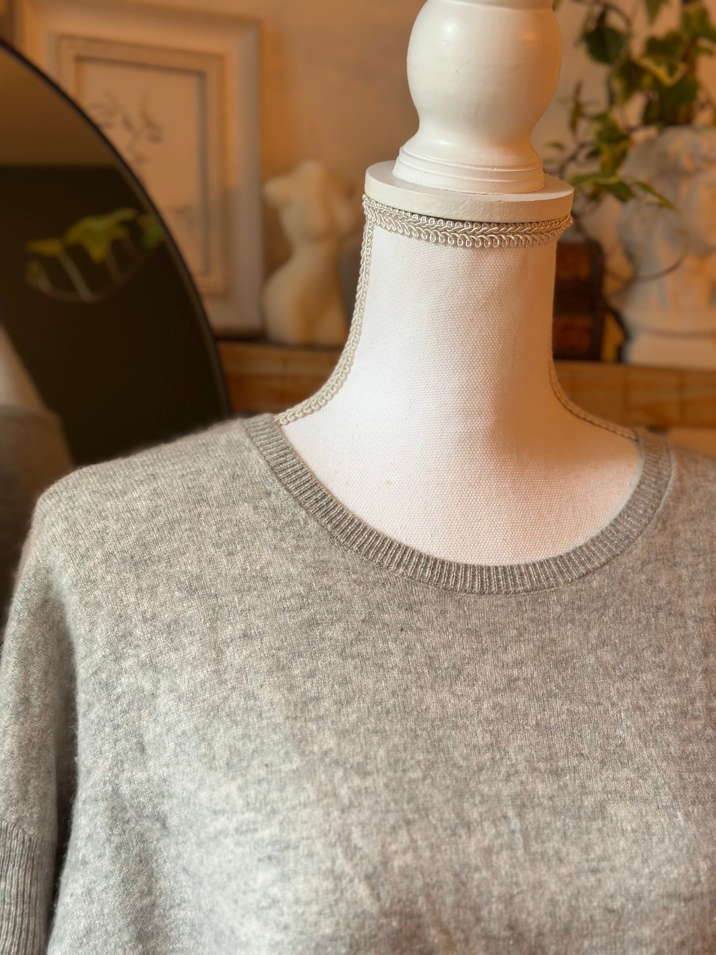 Pull en cachemire gris clair T.34/36