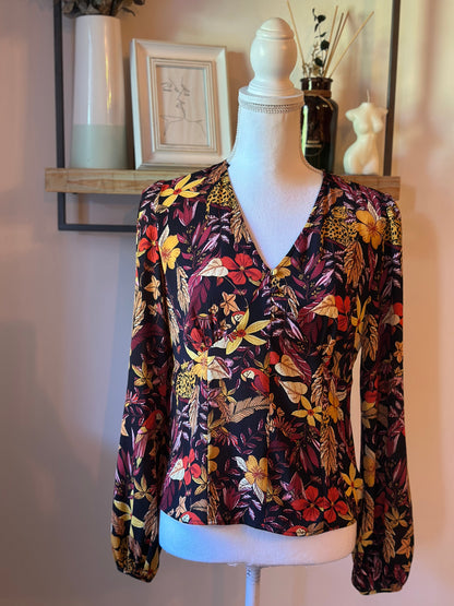 Blouse imprimé tropical T.36