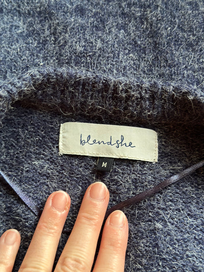 Gilet long bleu gris chiné T.38