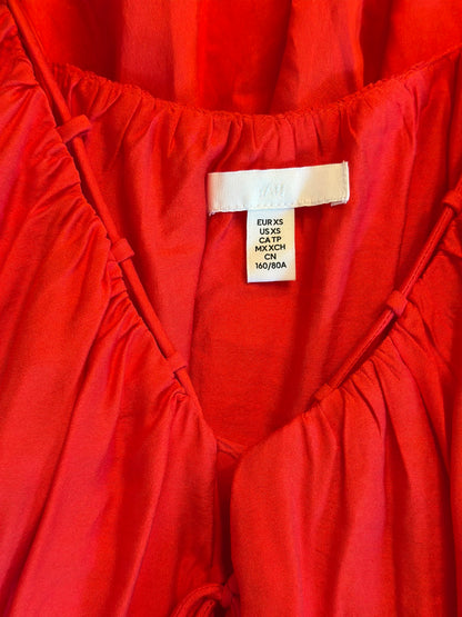 Robe trapèze rouge T.34 oversize