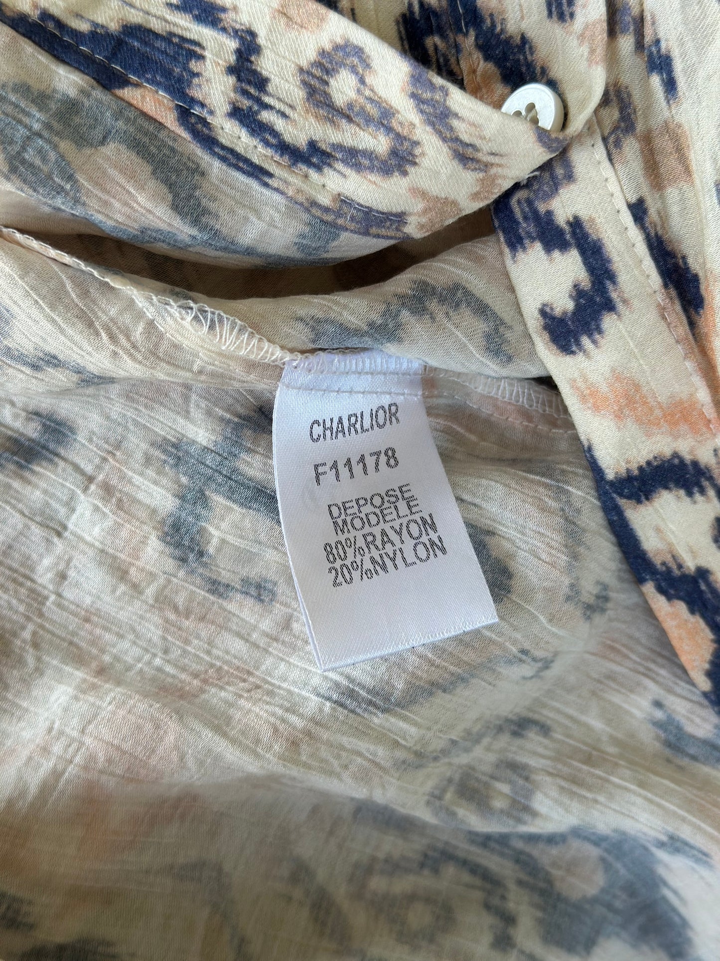 Chemise imprimé bohème oversize - Neuve avec étiquette T.36/38