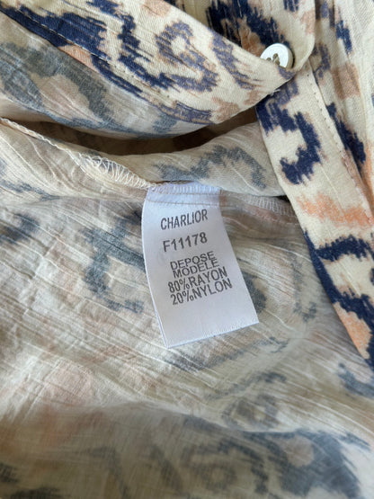 Chemise imprimé bohème oversize - Neuve avec étiquette T.36/38