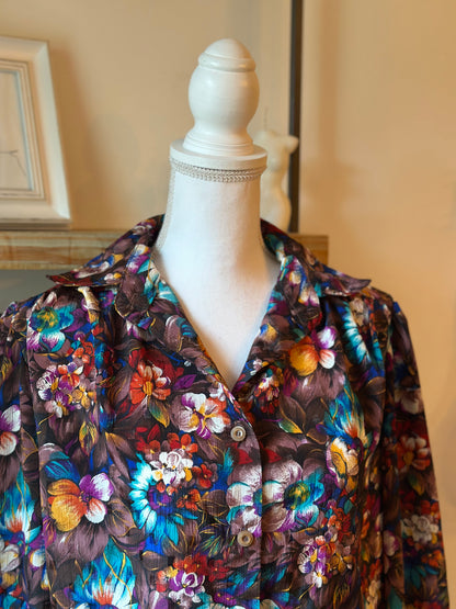Chemise vintage fleurie fluide – T.U (36 à 44)
