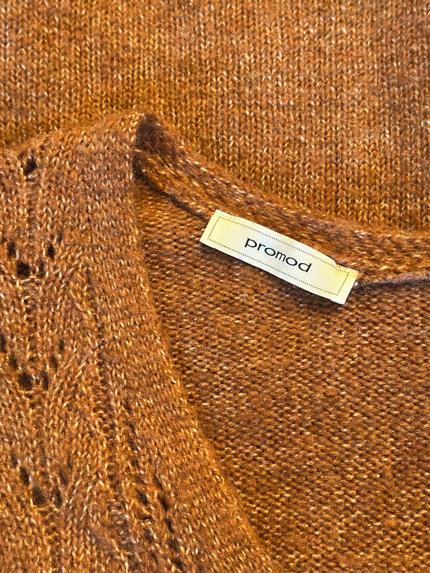 Gilet maille ajourée uni T.42