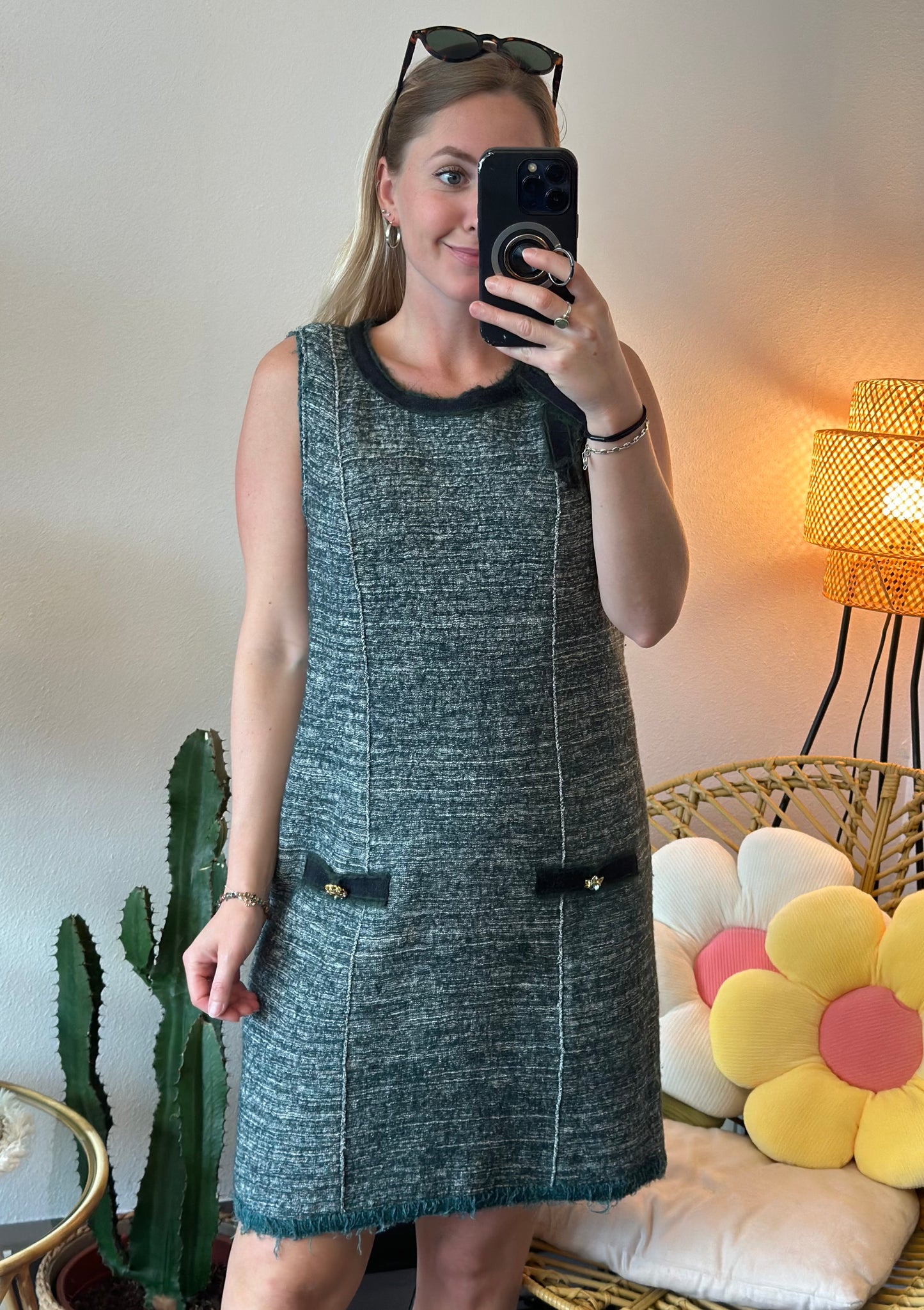 Robe en tweed de laine, T.38