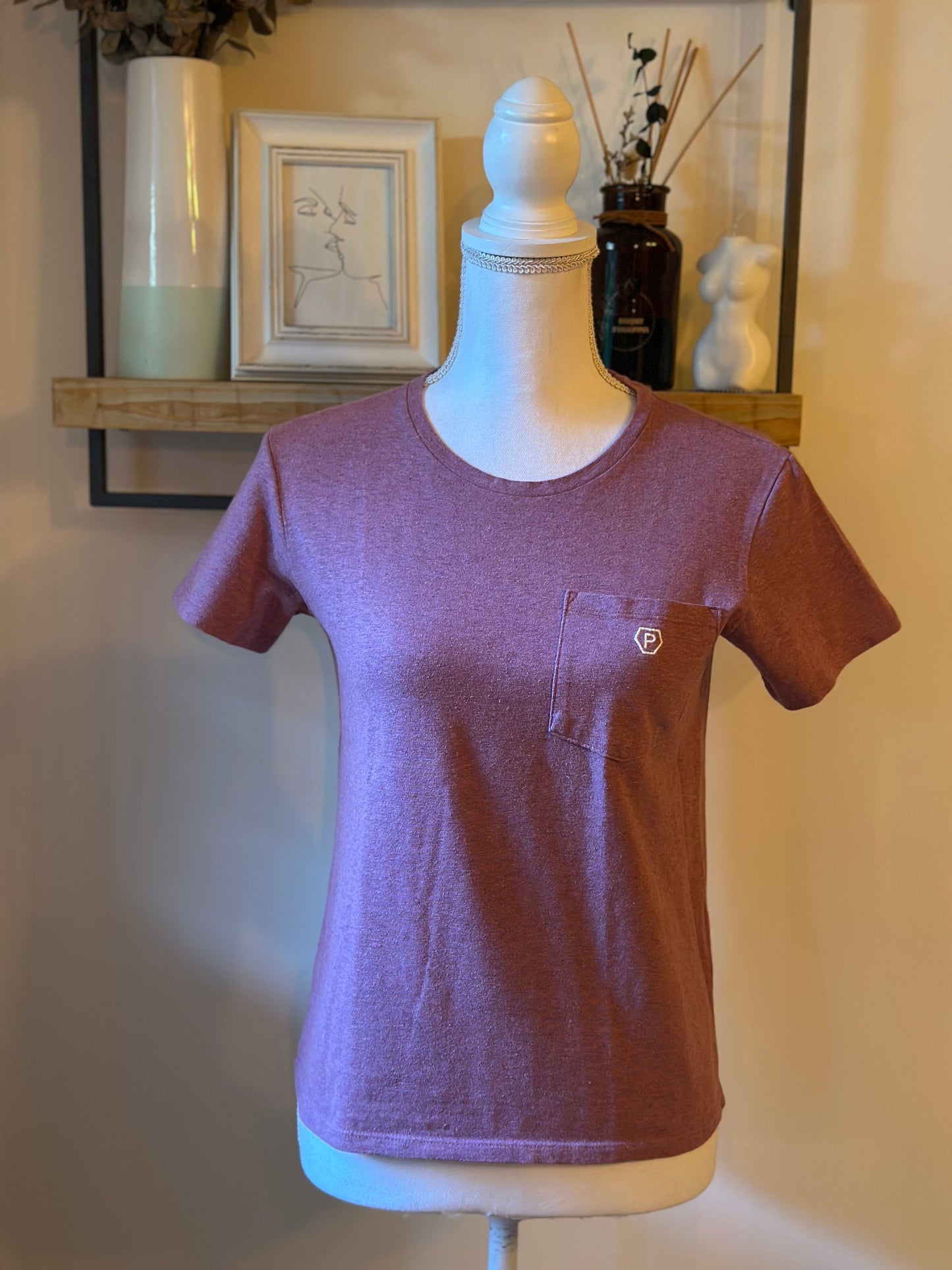 T-shirt imprimé Clean Climb rose chiné T.XS/S
