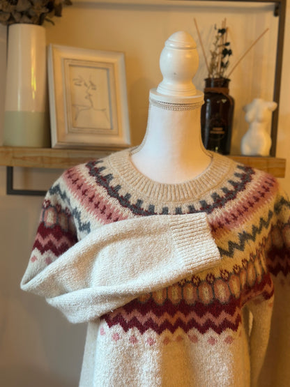 Pull motif jacquard laine Hami T.40