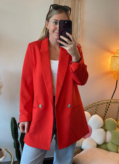 Blazer à fermeture croisée, coupe oversize, T.34