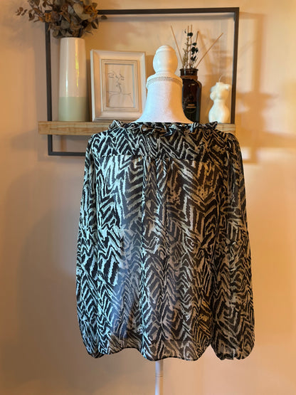 Blouse imprimé animal T.40