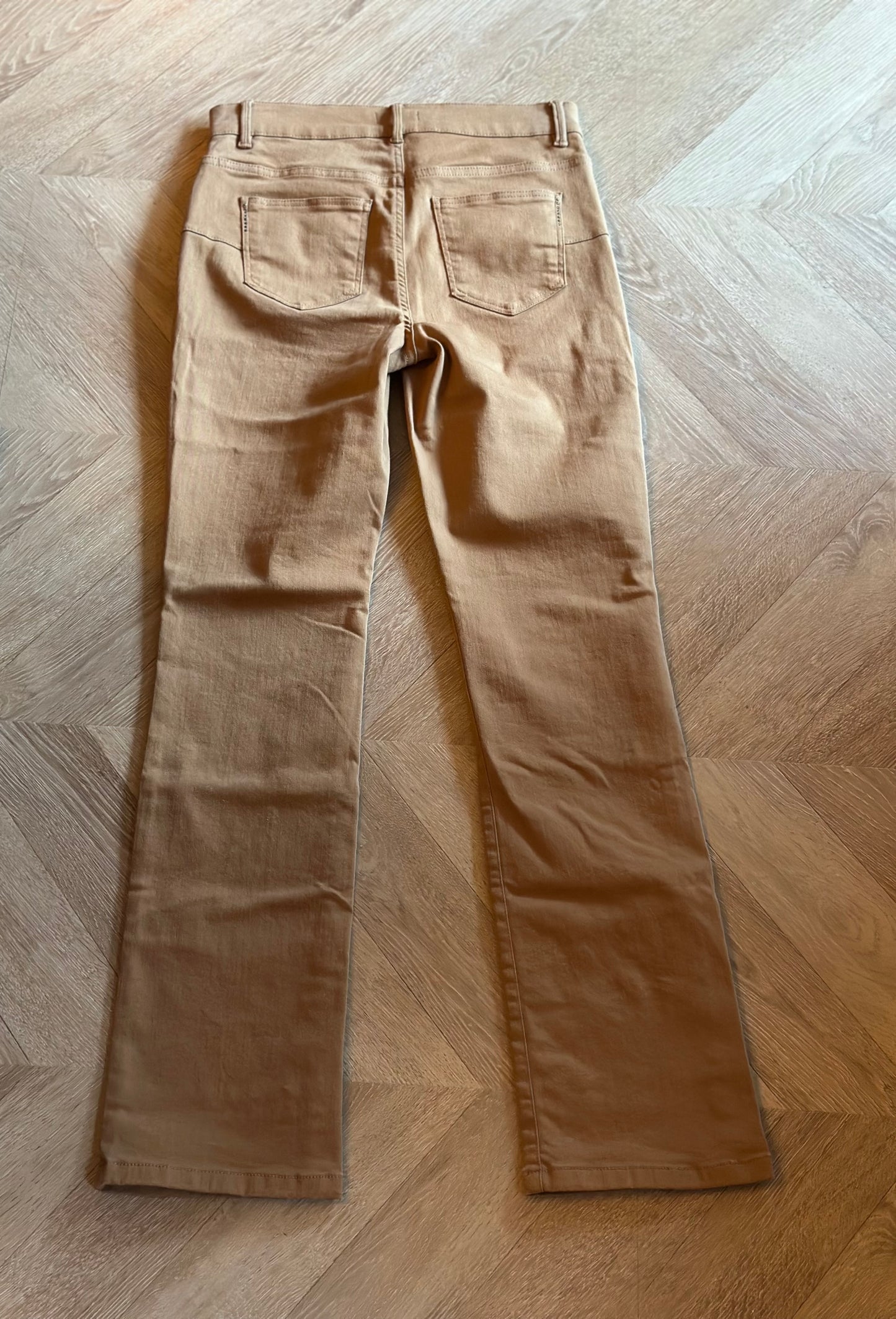 Pantalon flare beige coton stretch T.38