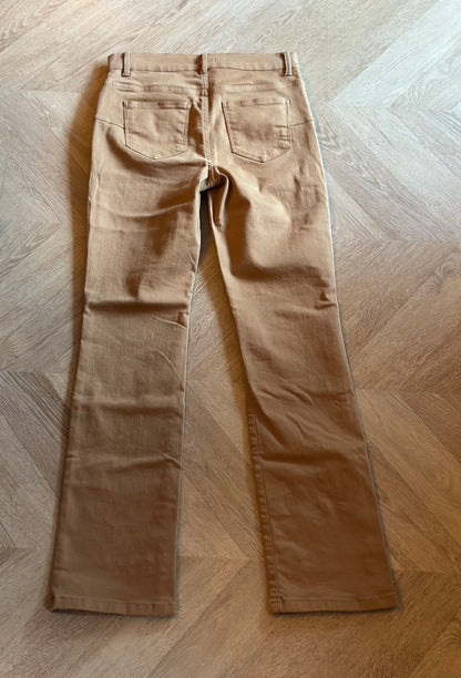 Pantalon flare beige coton stretch T.38