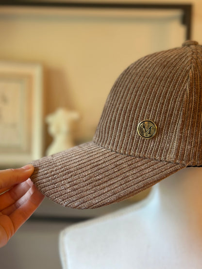 Casquette en velours côtelé unie neuf