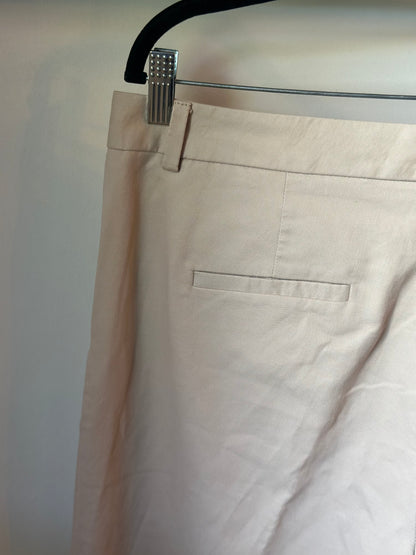 Pantalon beige droit coton T.44