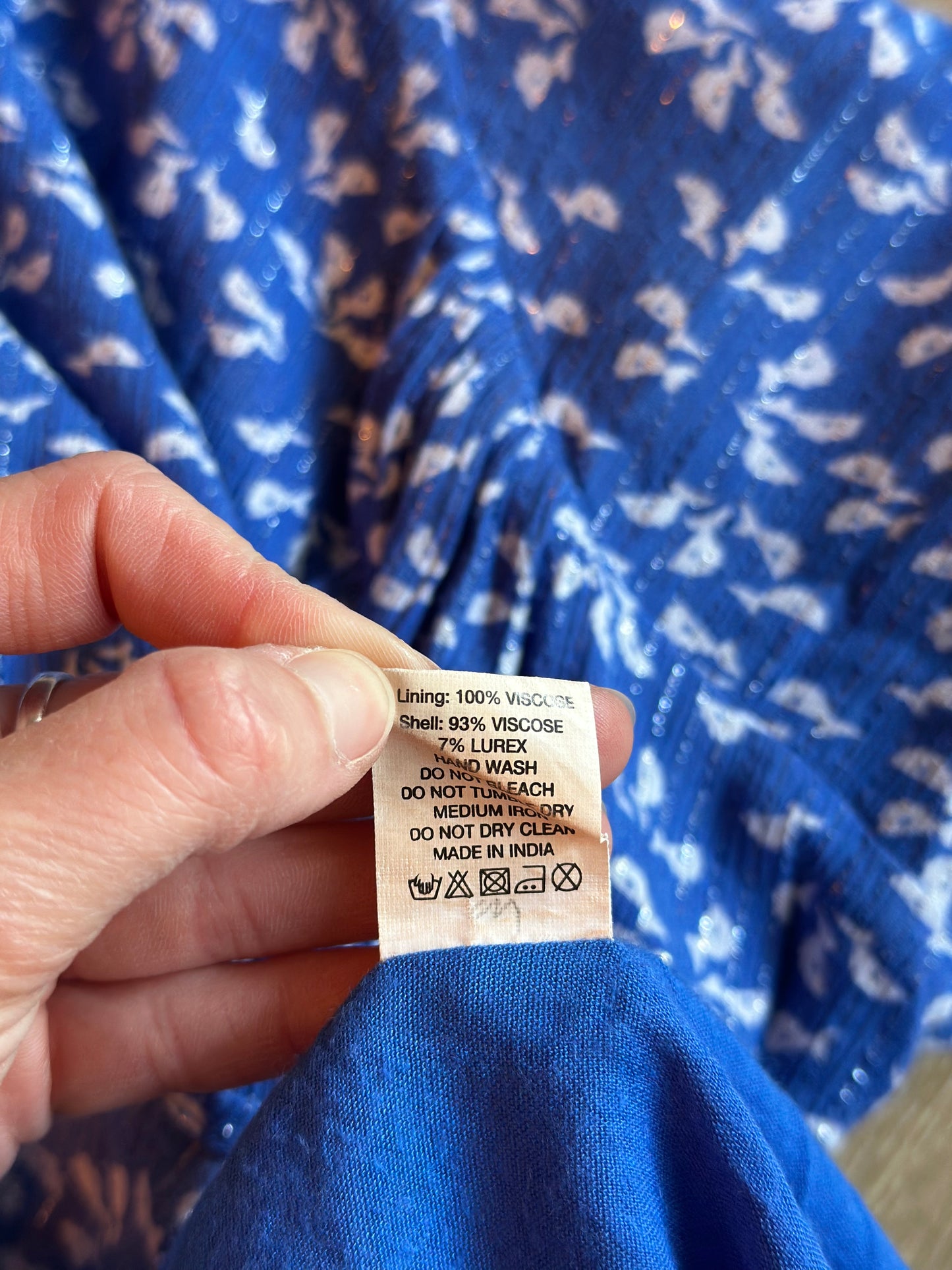 Robe fluide imprimé fleuri lurex T.38