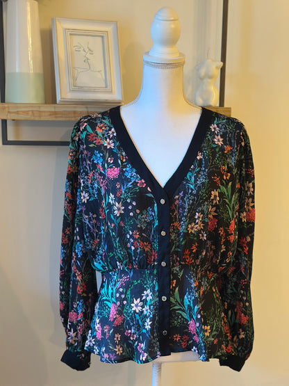 Blouse fluide imprimé fleurs T.40