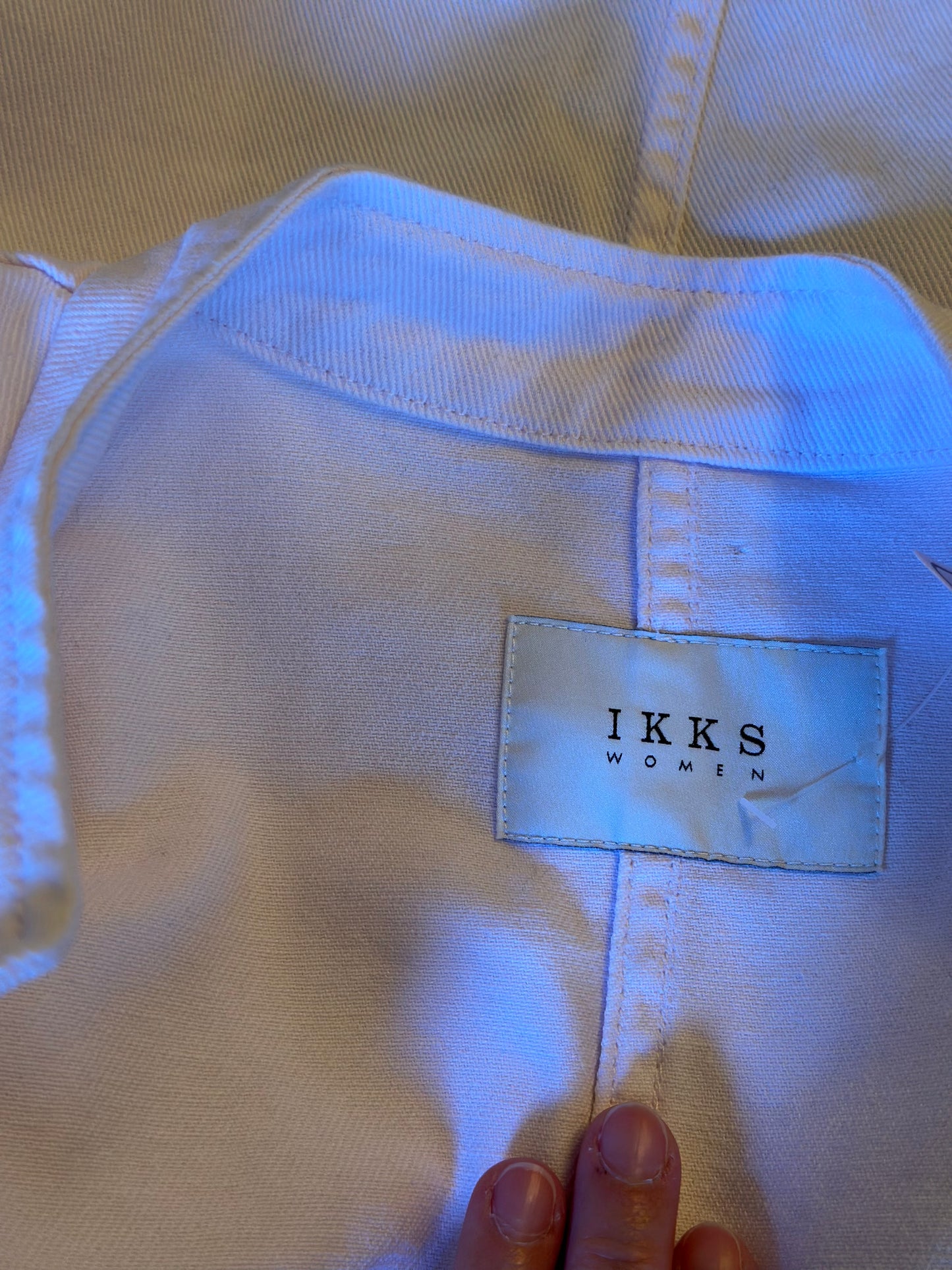 Veste saharienne en jean rose poudré IKKS T.36