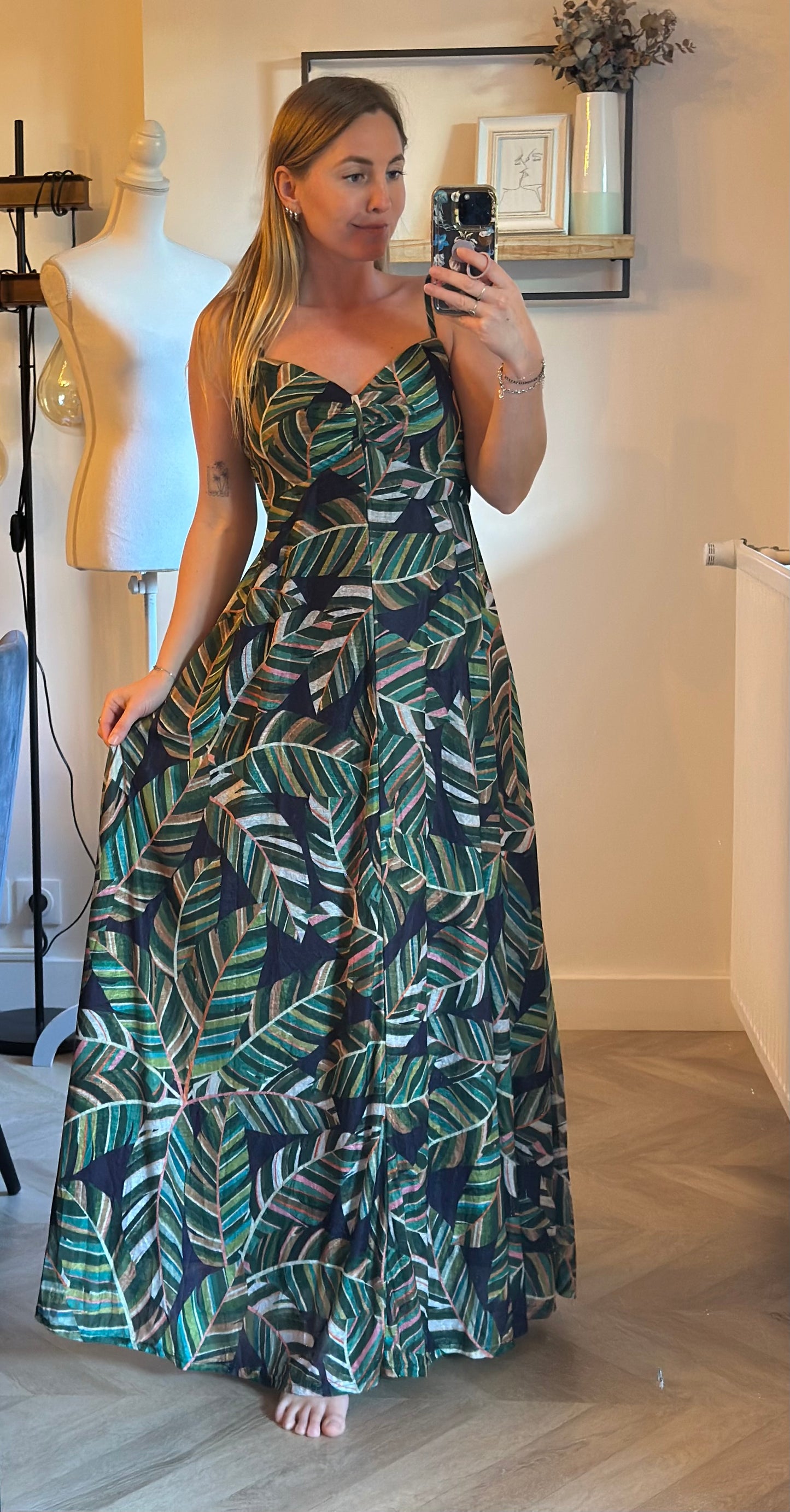 Robe longue Green Aloha T.38