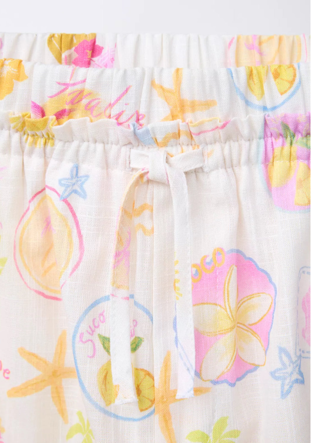 Pantalon jambes larges imprimé tropical – Neuf T.34