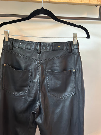 Pantalon droit similicuir noir T.36