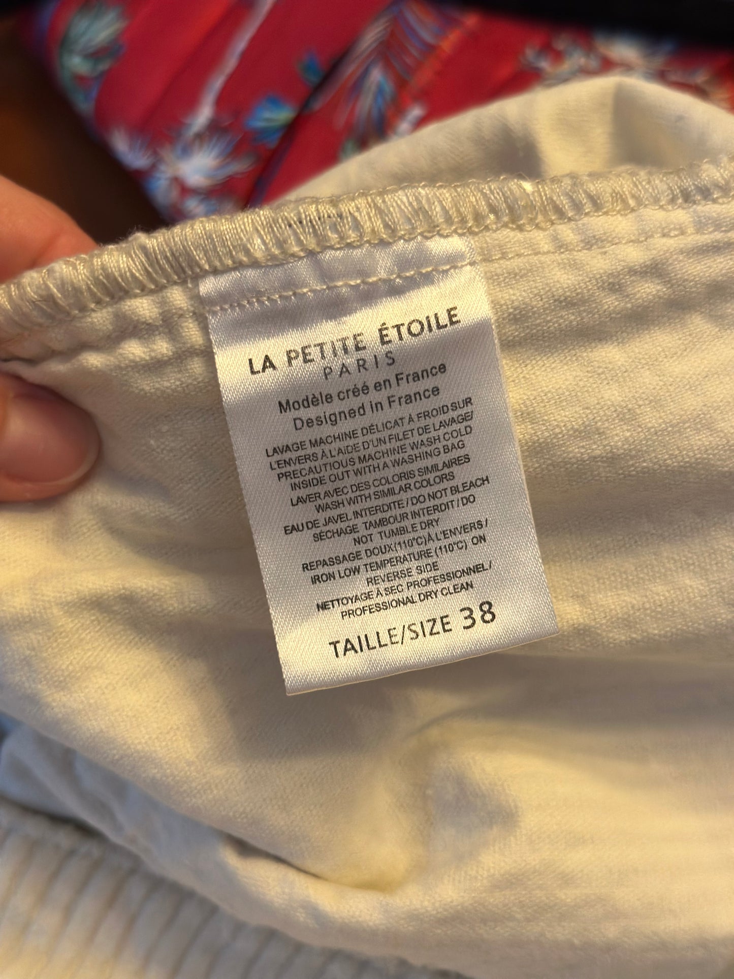 Pantalon velours côtelé écru T.38
